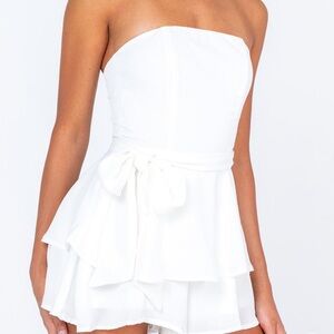 Princess Polly white strapless romper